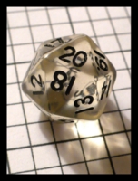 Dice : Dice - 20D - Clear With Black Numerals Unknown mfg - Ebay July 2010